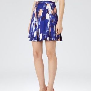 Reiss Sitara A- line Serpentine Printed Skirt